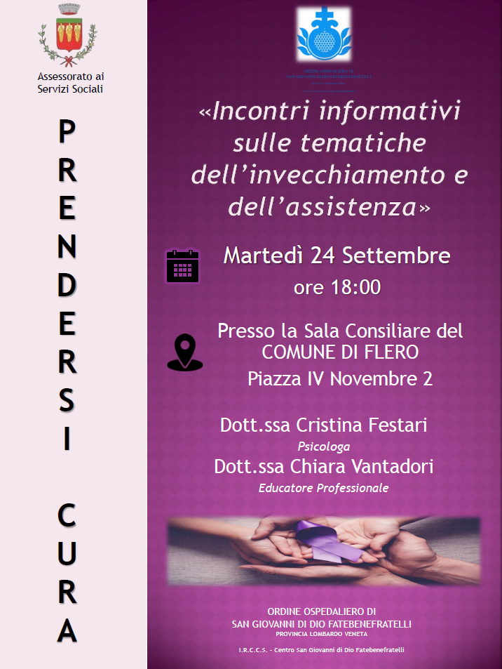 Incontro informativo sulle tematiche dell'invecchiamento e assistenza